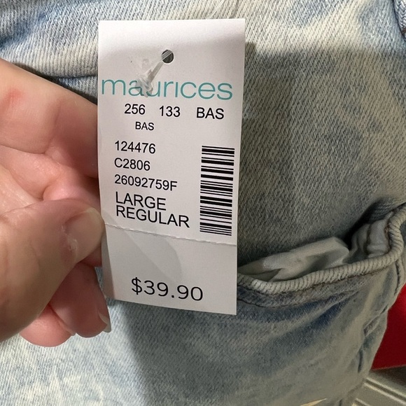 New NWT Maurice’s vintage jeggings Jeans L large R regular high rise distressed - Picture 8 of 13